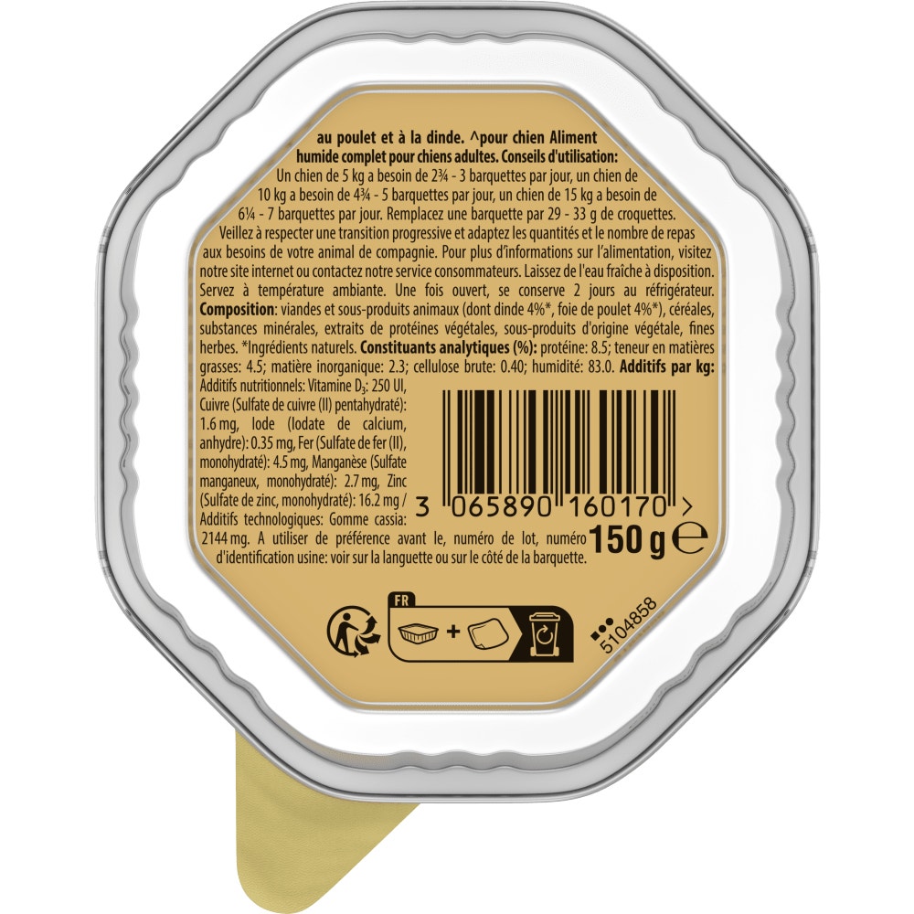 CESAR® Barquettes - Les Terrines Classiques Au Poulet Savoureux Et Au Foie 150g - 2