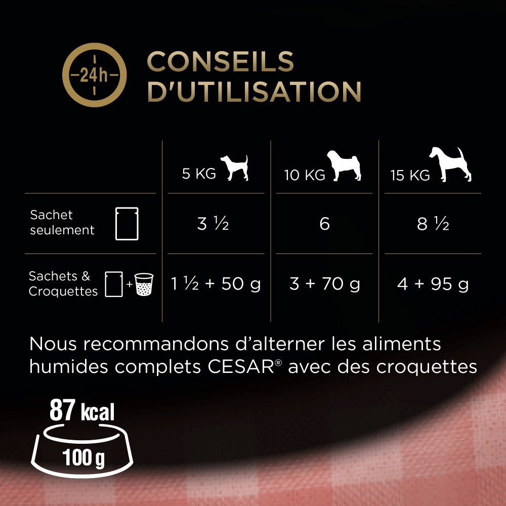 CESAR® Sachet Fraîcheur Sélection En Sauce 12 X 100g - 3